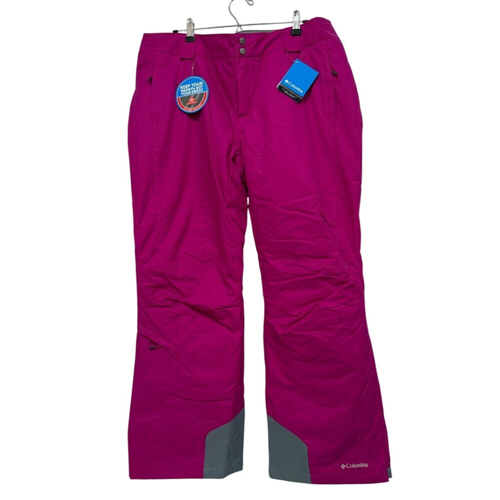 Columbia Womens Omni-Heat Bugaboo OH Pant Fuchsia Waterproof Snow Pants 1X